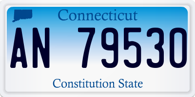CT license plate AN79530