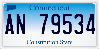 CT license plate AN79534