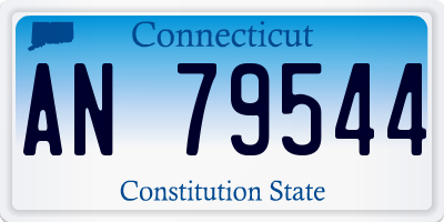 CT license plate AN79544