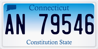 CT license plate AN79546