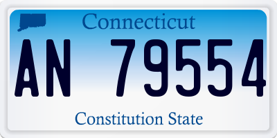 CT license plate AN79554