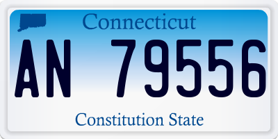 CT license plate AN79556