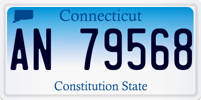 CT license plate AN79568