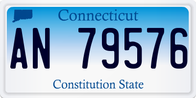 CT license plate AN79576
