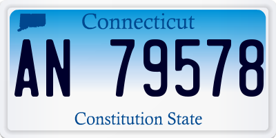 CT license plate AN79578