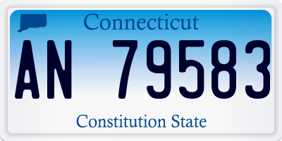 CT license plate AN79583