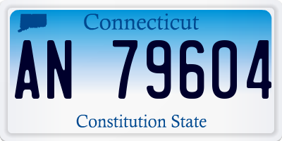 CT license plate AN79604