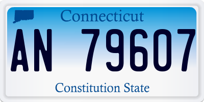 CT license plate AN79607