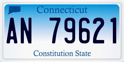 CT license plate AN79621