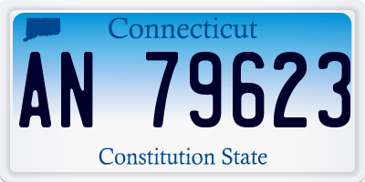 CT license plate AN79623