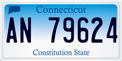 CT license plate AN79624
