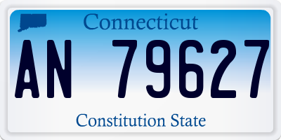CT license plate AN79627