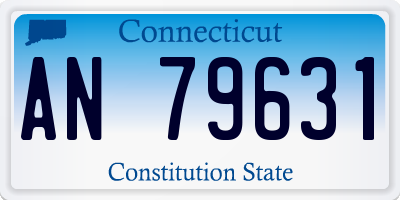 CT license plate AN79631
