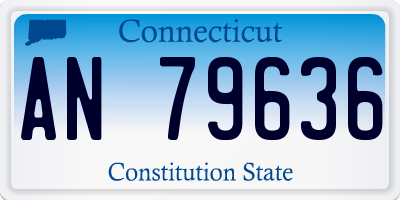 CT license plate AN79636