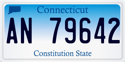 CT license plate AN79642