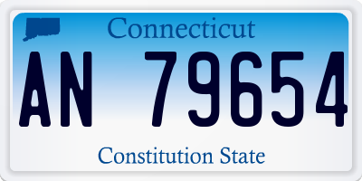CT license plate AN79654
