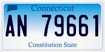 CT license plate AN79661