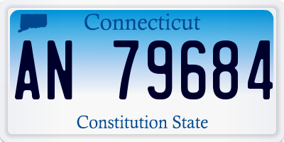 CT license plate AN79684