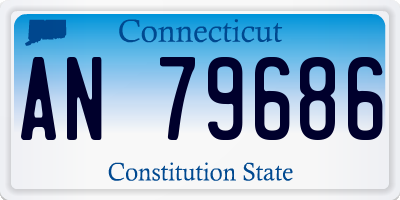 CT license plate AN79686
