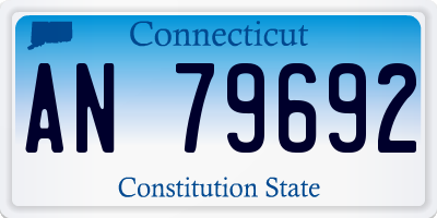 CT license plate AN79692