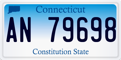 CT license plate AN79698