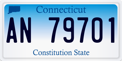 CT license plate AN79701
