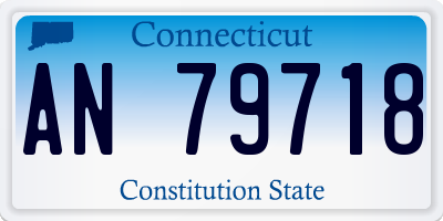 CT license plate AN79718