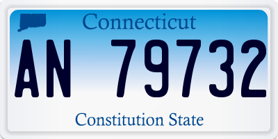 CT license plate AN79732