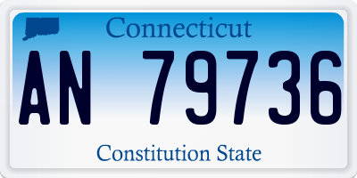 CT license plate AN79736