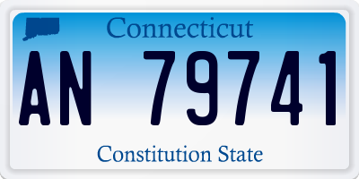 CT license plate AN79741