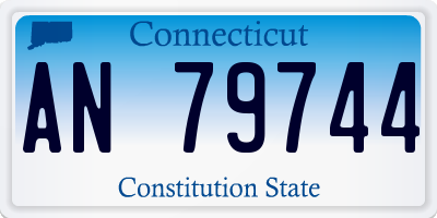 CT license plate AN79744