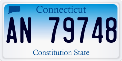 CT license plate AN79748