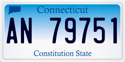 CT license plate AN79751