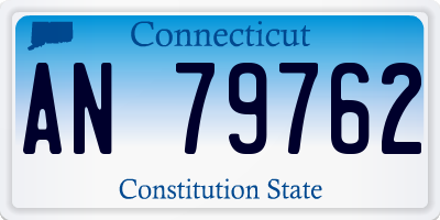 CT license plate AN79762