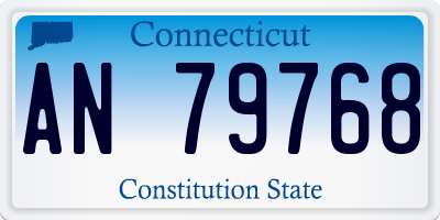 CT license plate AN79768