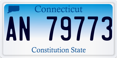 CT license plate AN79773