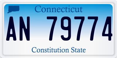CT license plate AN79774
