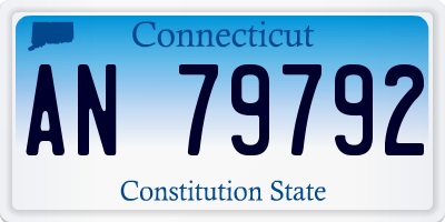 CT license plate AN79792