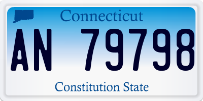 CT license plate AN79798