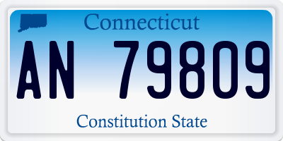 CT license plate AN79809
