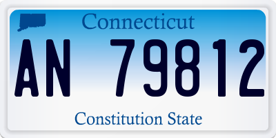 CT license plate AN79812