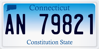 CT license plate AN79821