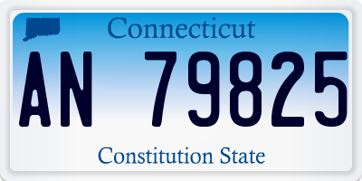CT license plate AN79825