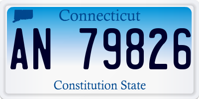 CT license plate AN79826