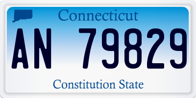 CT license plate AN79829