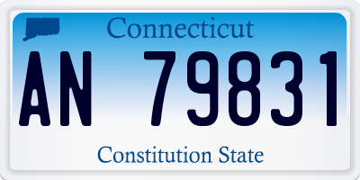 CT license plate AN79831