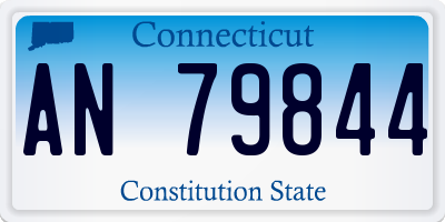 CT license plate AN79844