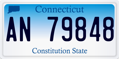 CT license plate AN79848