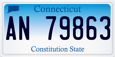 CT license plate AN79863