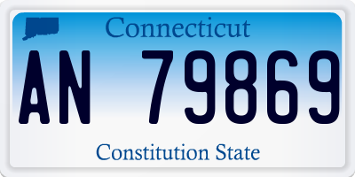 CT license plate AN79869
